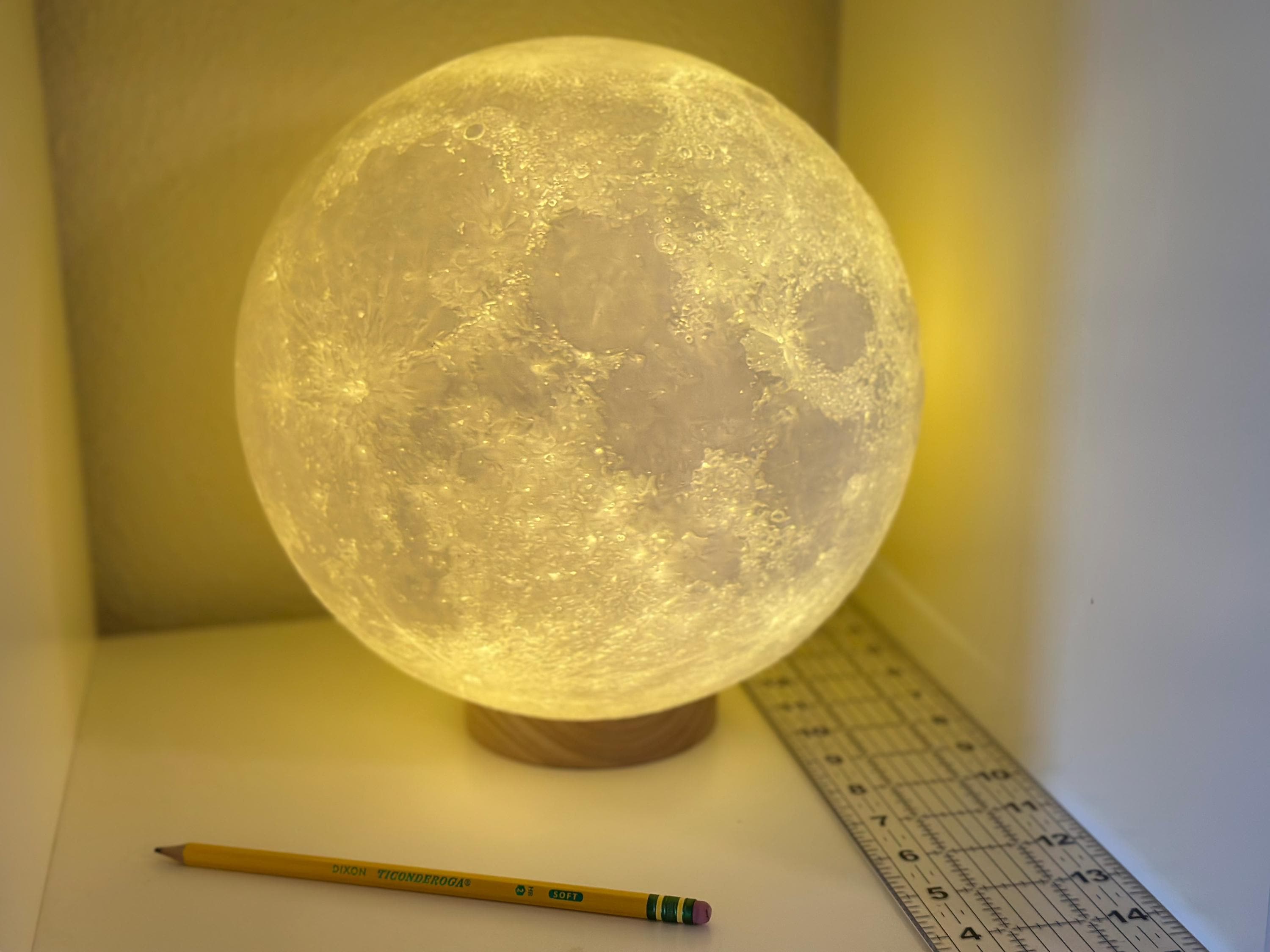 Giant Moon Lamp - NASA Data - Textured - Lunar Lithophane