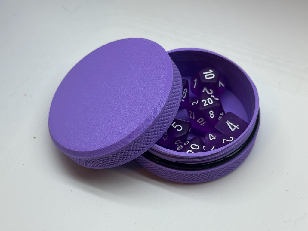 Dice Tin 3-Pack: Pocket-Sized Dice Container with O-Ring Seal