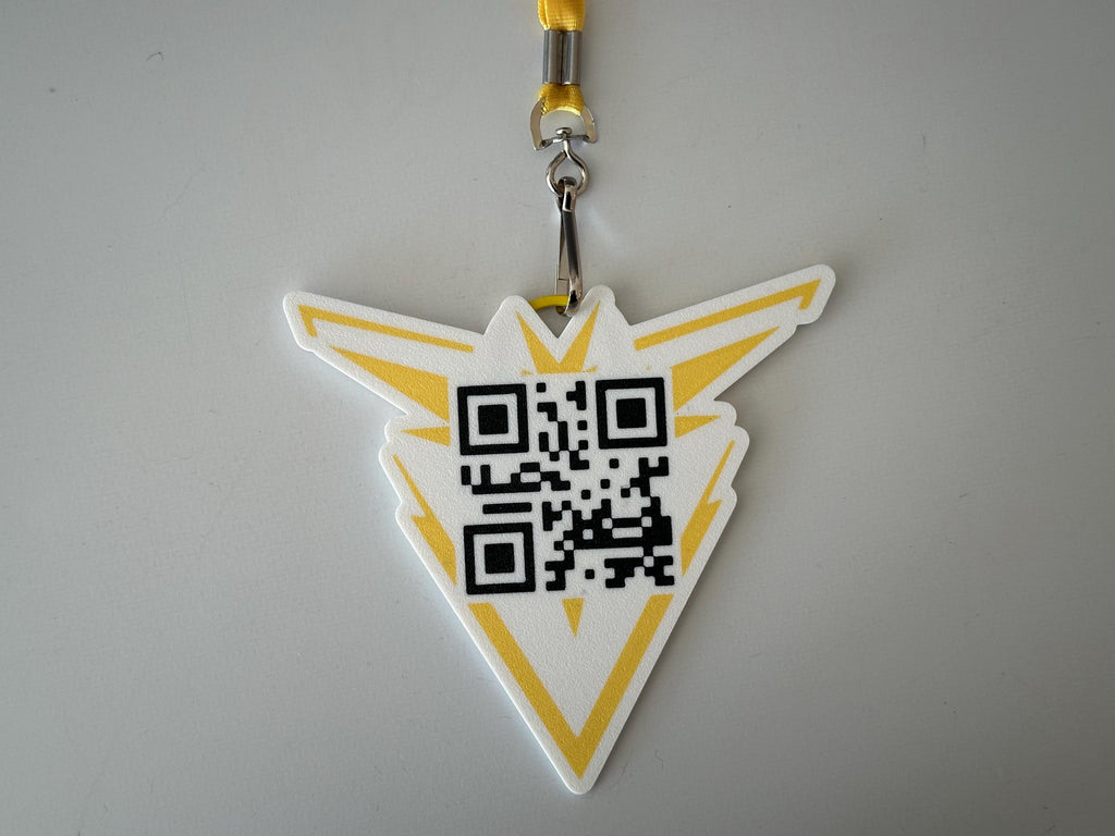 Pokémon GO Trainer Code Badge and Team Lanyard - Custom 3D Printed QR Badge & Team-Themed Lanyard - Necklace - Pokemon - Keychain - Friend