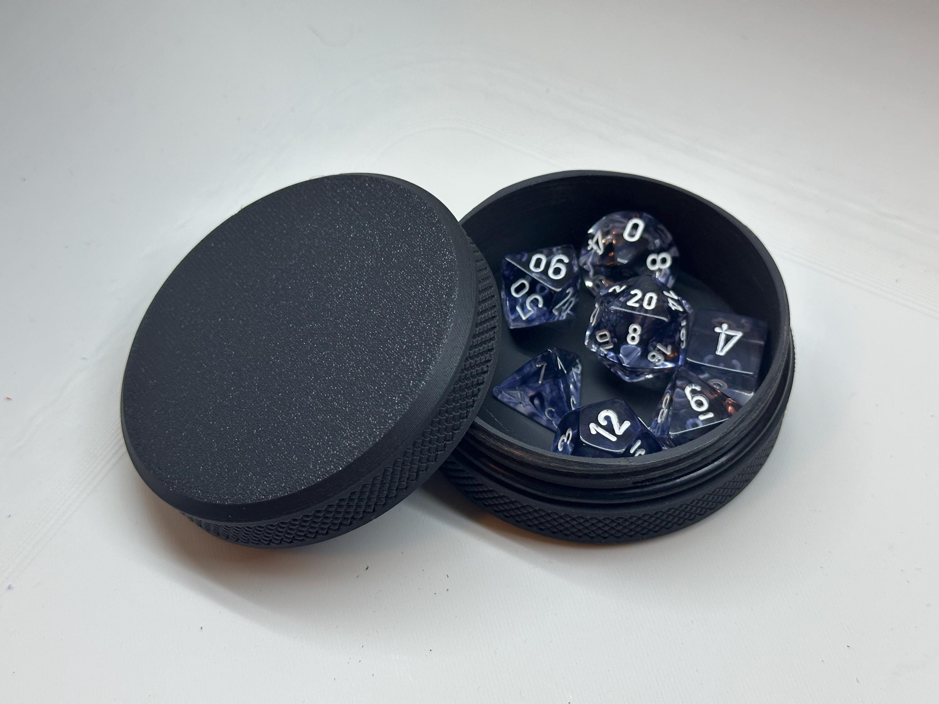 Dice Tin 3-Pack: Pocket-Sized Dice Container with O-Ring Seal