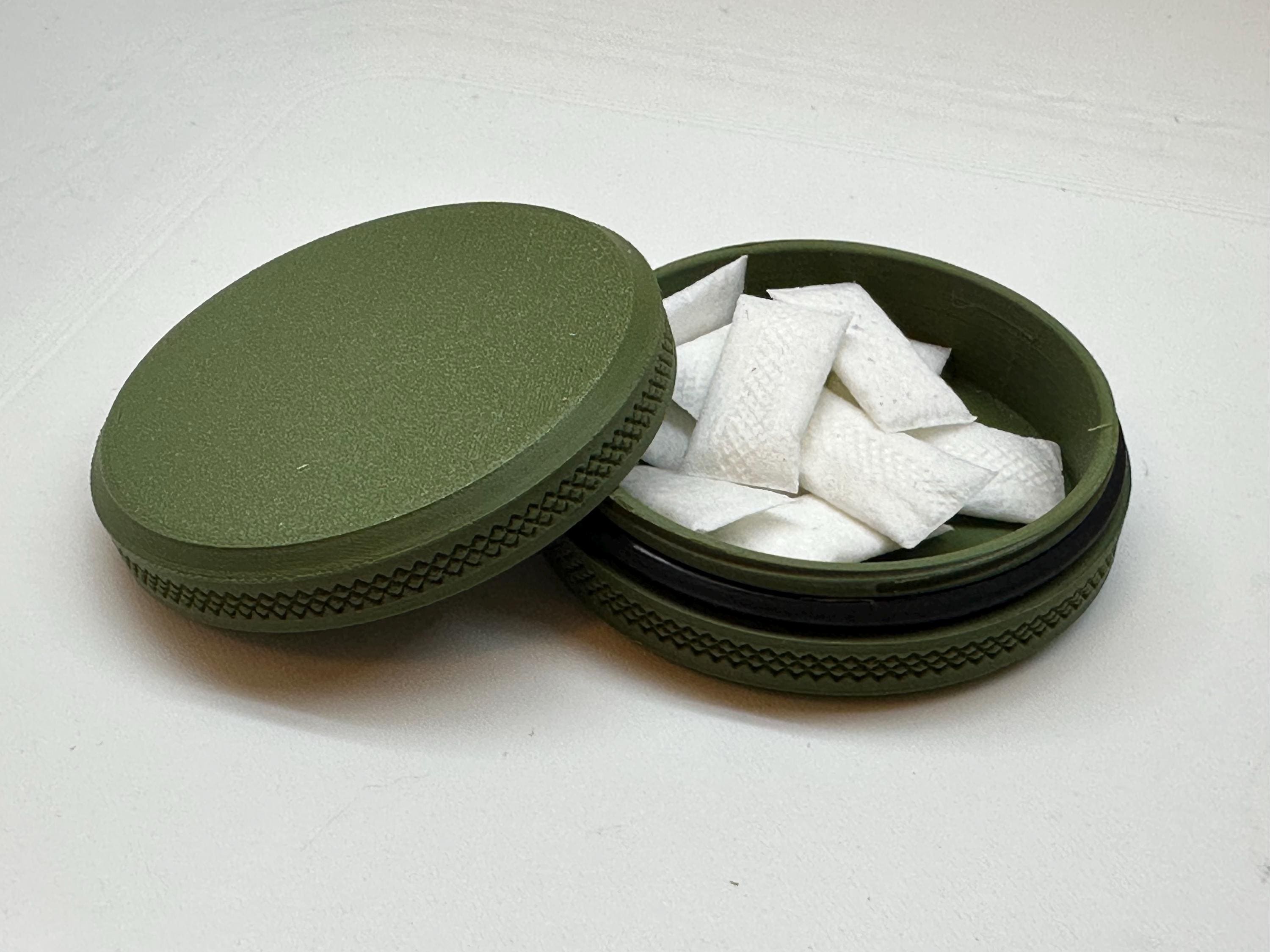 Small Zyn Can 3-Pack: Snus Storage Tin with O-Ring Seal